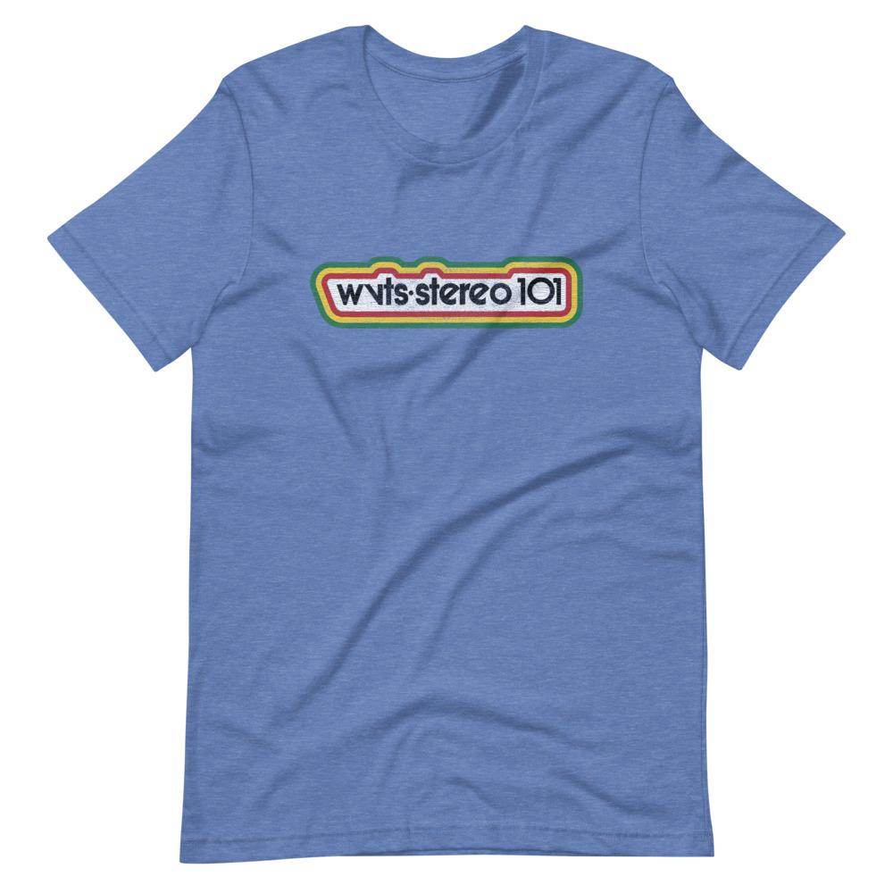 WVTS 101 - Stereo 101 (distressed) - Terre Haute Indiana - Short-Sleeve Unisex T-Shirt - EdgyHaute