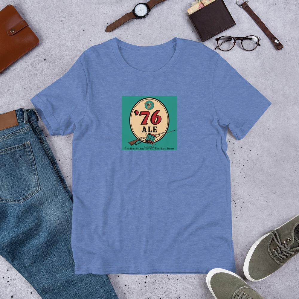 76 Ale (can label) - Terre Haute Indiana - Short-Sleeve Unisex T-Shirt - EdgyHaute