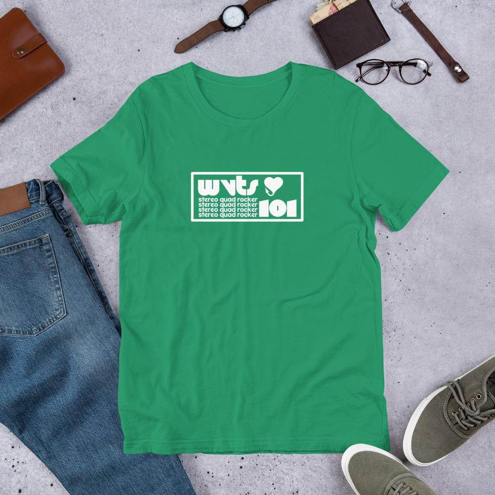 WVTS 101 - Stereo Quad Rocker - Terre Haute Indiana - Short-Sleeve Unisex T-Shirt - EdgyHaute