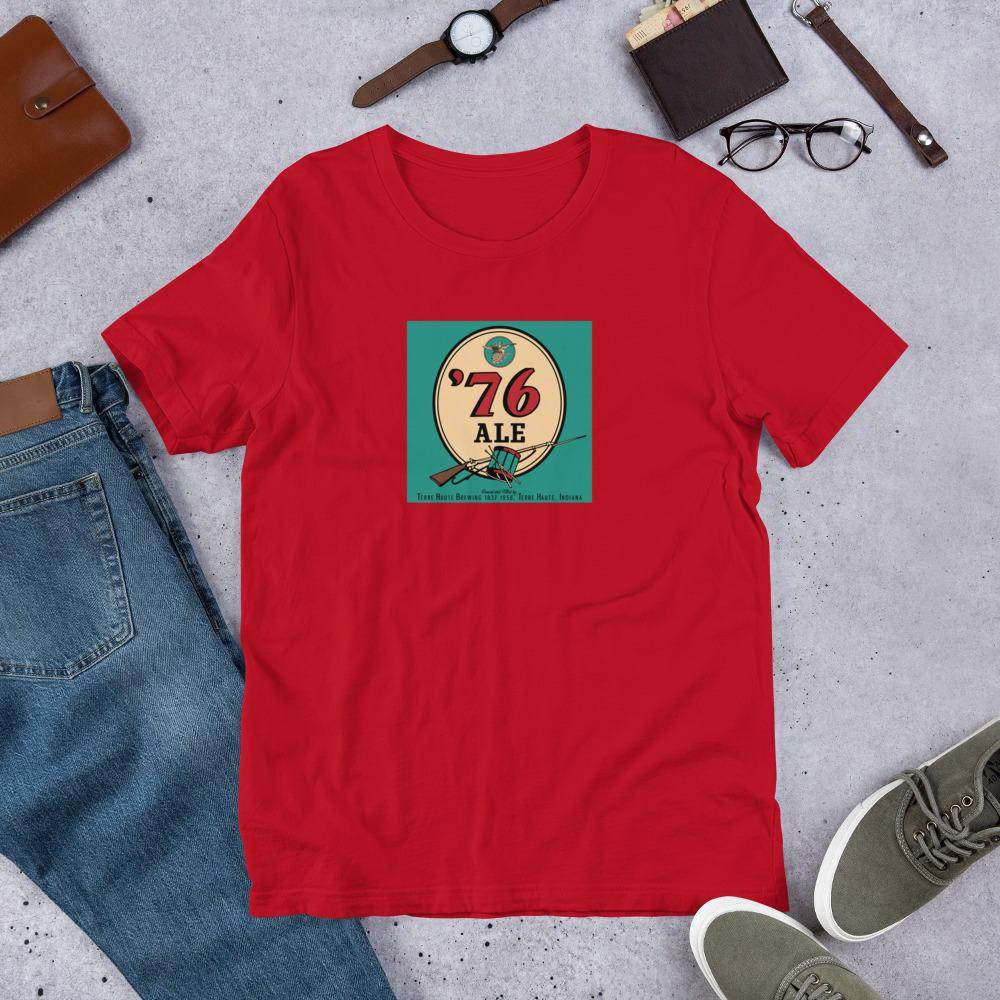 76 Ale (can label) - Terre Haute Indiana - Short-Sleeve Unisex T-Shirt - EdgyHaute