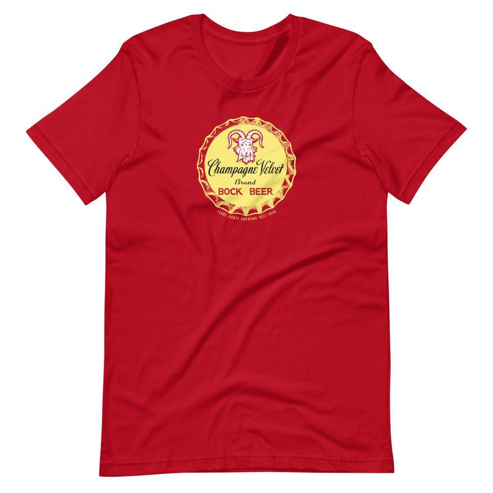 Champagne Velvet Bock Beer (cap 1) - Terre Haute Indiana - Short-Sleeve Unisex T-Shirt - EdgyHaute