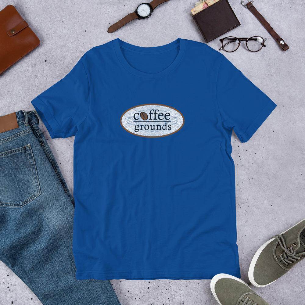 Coffee Grounds (distressed) - Terre Haute Indiana - Short-Sleeve Unisex T-Shirt - EdgyHaute