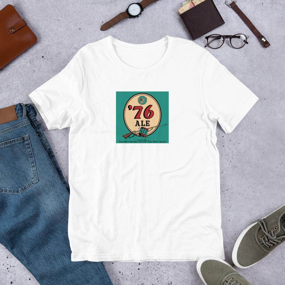 76 Ale (can label) - Terre Haute Indiana - Short-Sleeve Unisex T-Shirt - EdgyHaute