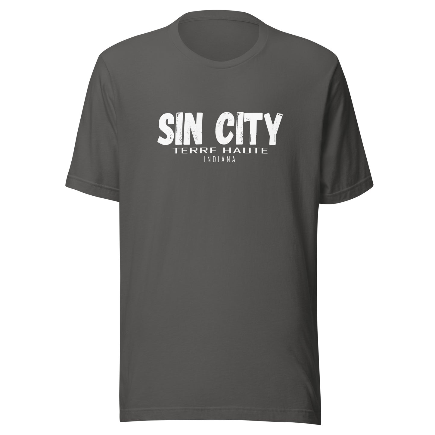 Sin City (white) - Terre Haute Indiana - Short-Sleeve Unisex T-Shirt - EdgyHaute