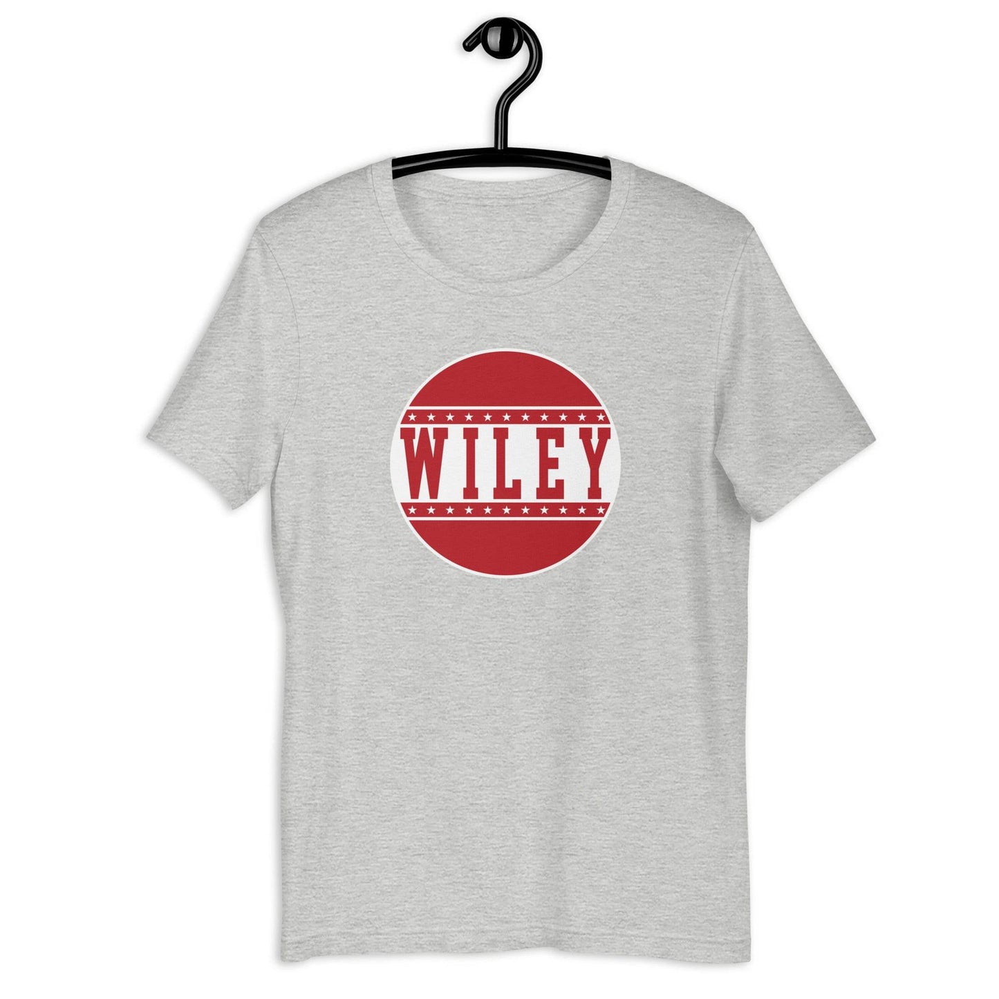 Wiley HS Red Streaks - button design - Unisex t-shirt - EdgyHaute