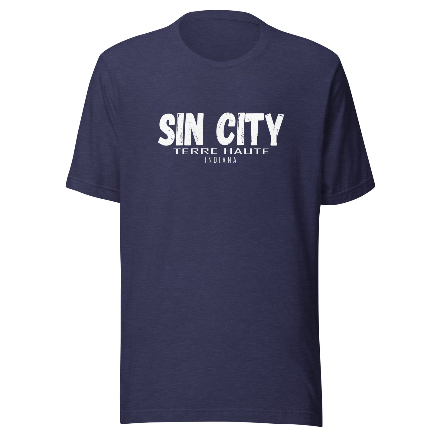 Sin City (white) - Terre Haute Indiana - Short-Sleeve Unisex T-Shirt - EdgyHaute