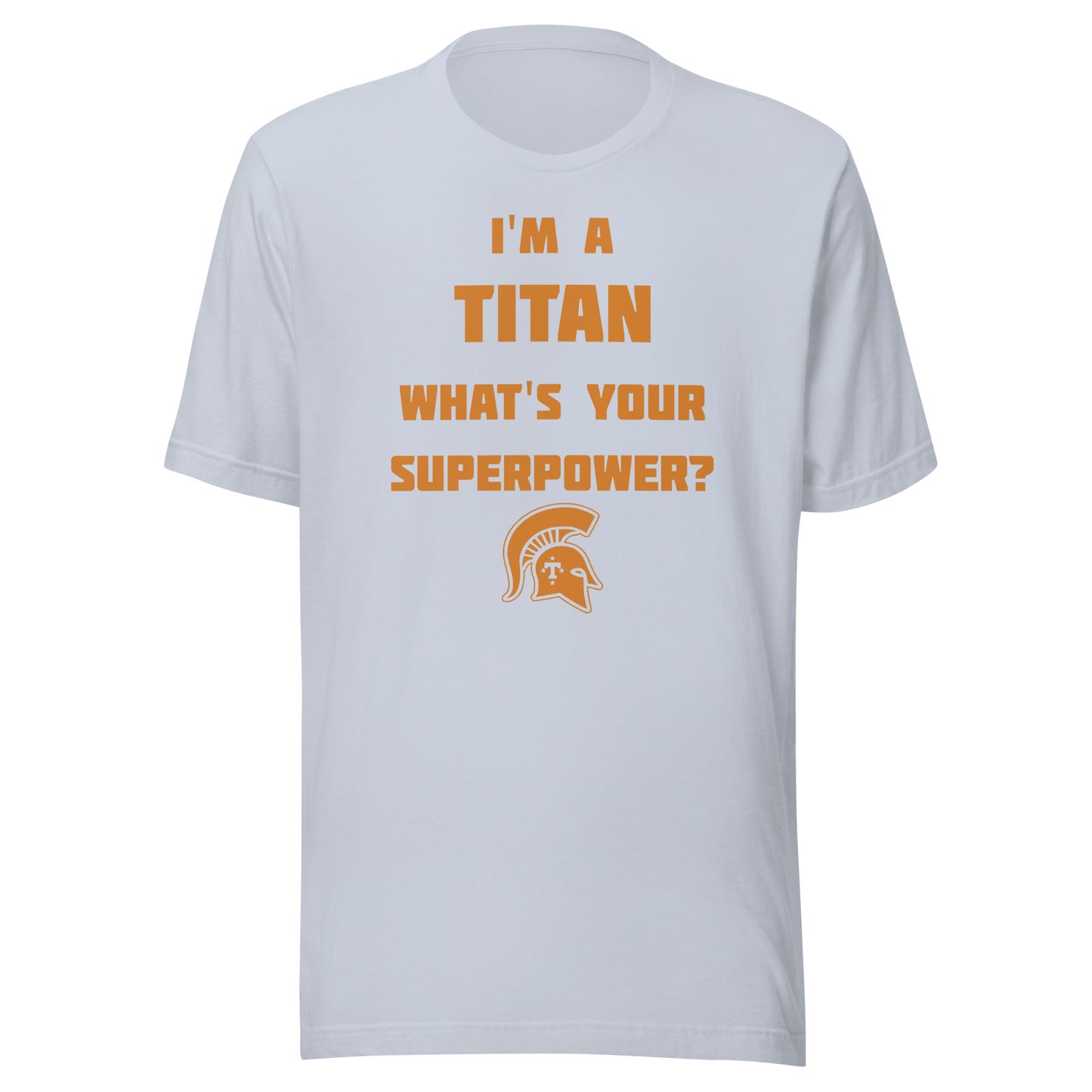 Kansas/Shiloh/Oakland HS Tri-County Titans - Superpower (orange) - Short-Sleeve Unisex T-Shirt - EdgyHaute