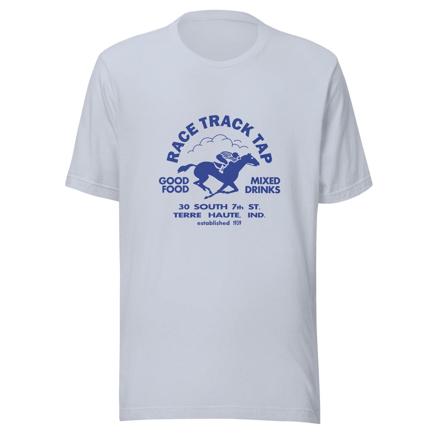 Race Track Tap (blue) - Terre Haute Indiana - Short-Sleeve Unisex T-Shirt - EdgyHaute