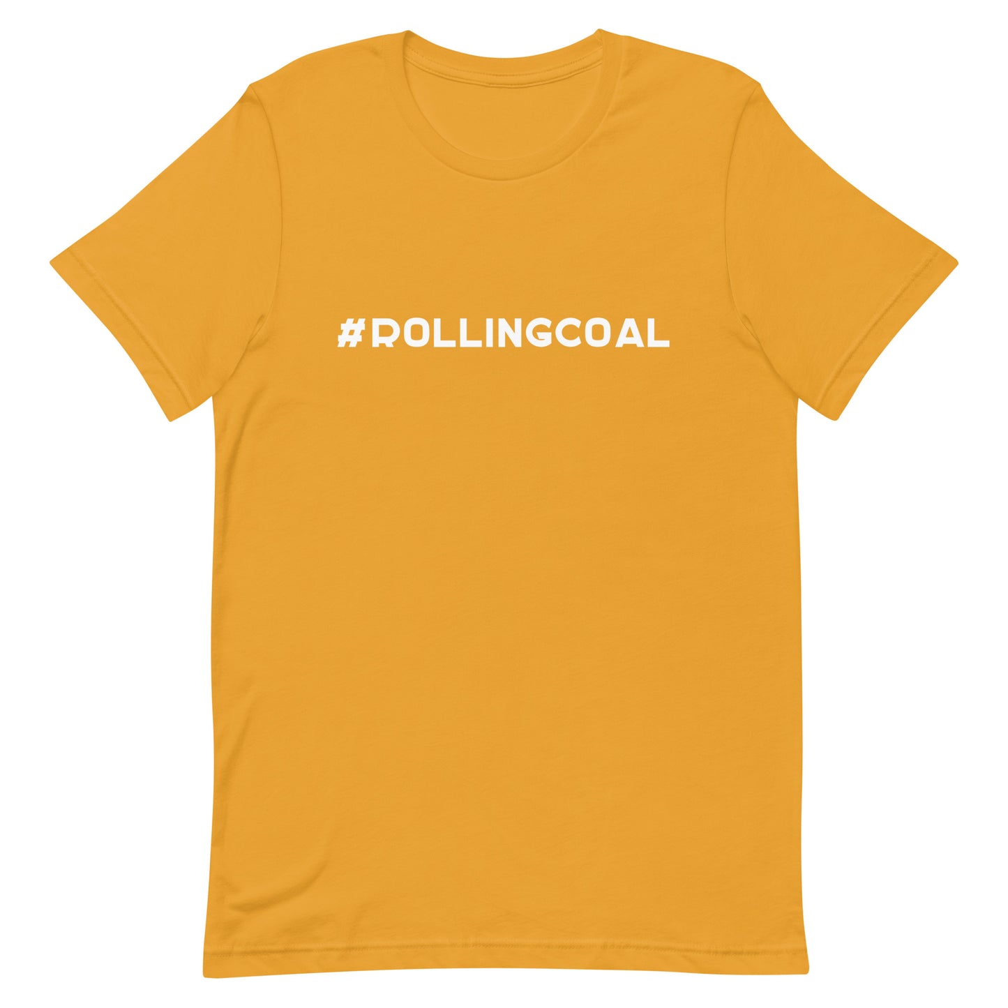 #ROLLINGCOAL - Design in White - Short-Sleeve Unisex T-Shirt - EdgyHaute