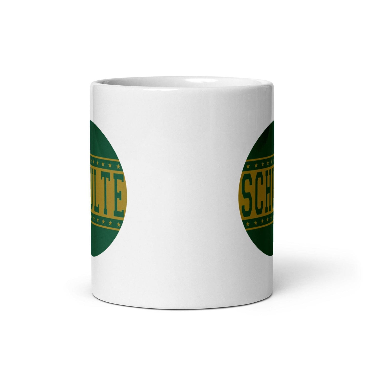 Schulte HS Golden Bears - button design - Coffee mug (white) - EdgyHaute