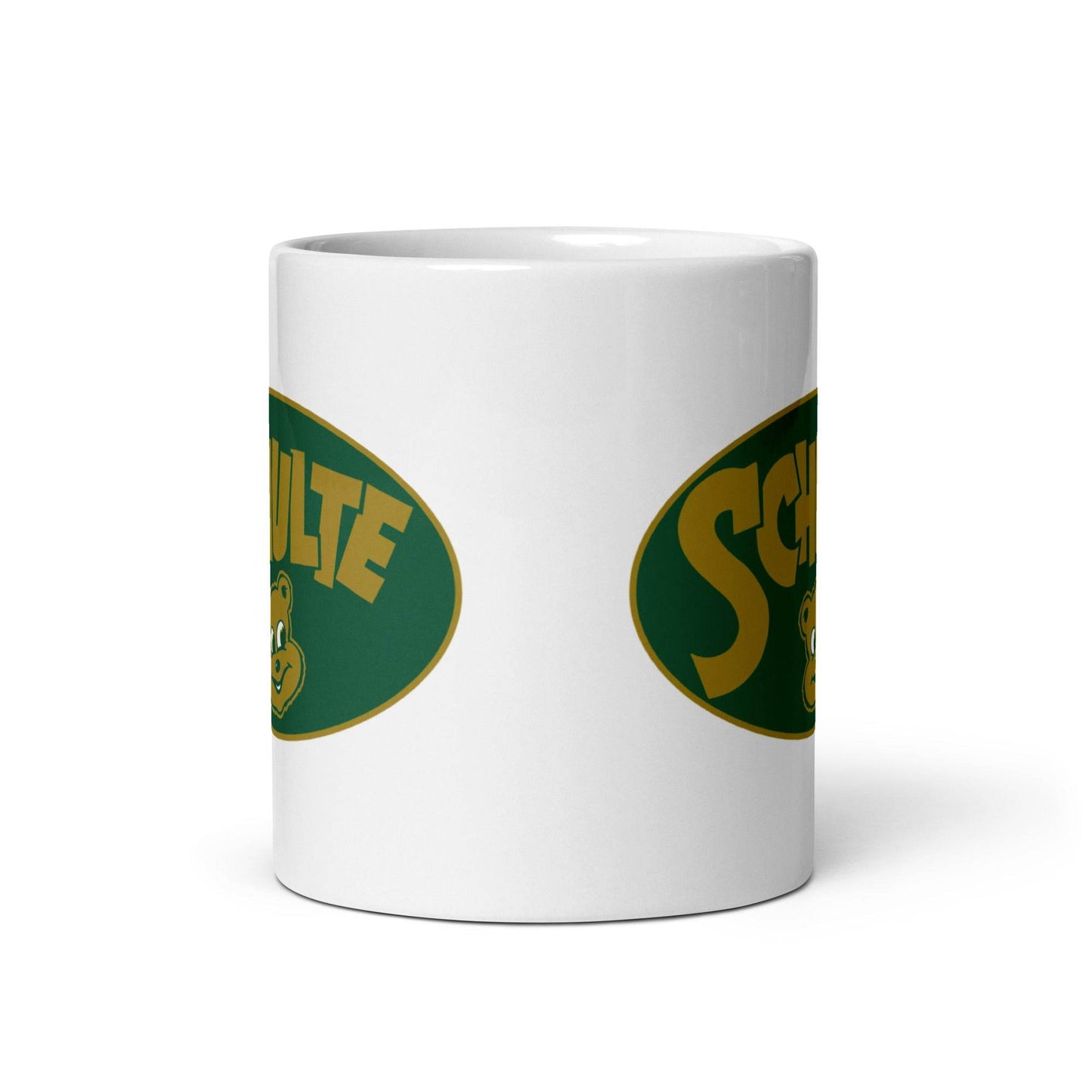 Schulte HS Golden Bears - mascot shield design - Coffee mug (white) - EdgyHaute