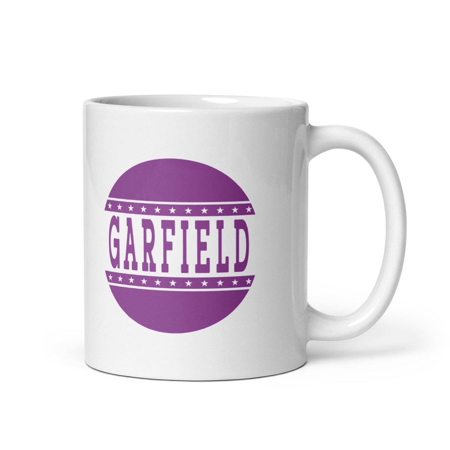Garfield HS Purple Eagles - button design - Coffee mug (white) - EdgyHaute