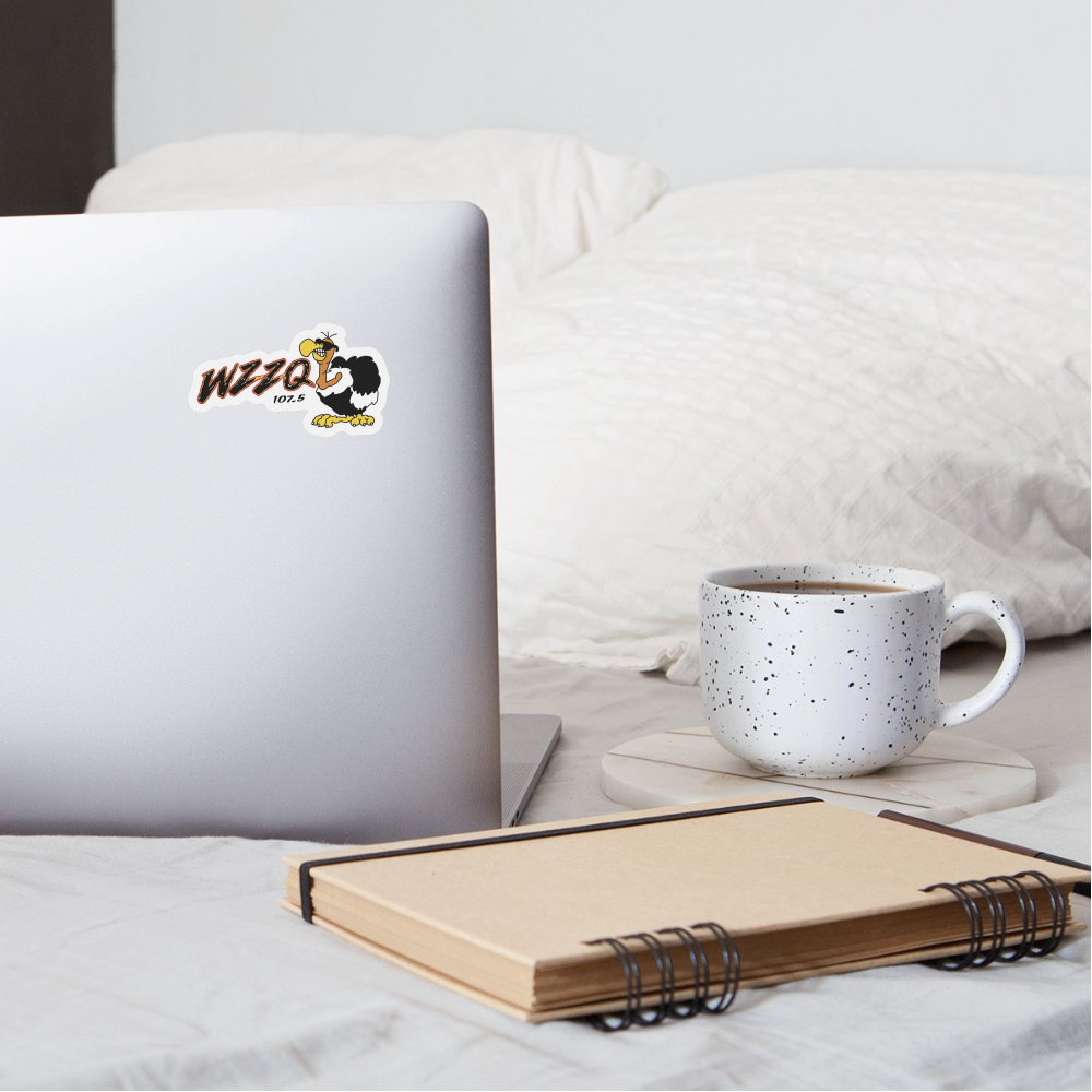 WZZQ 107.5 - mascot design - Terre Haute Indiana  -  Sticker - white matte