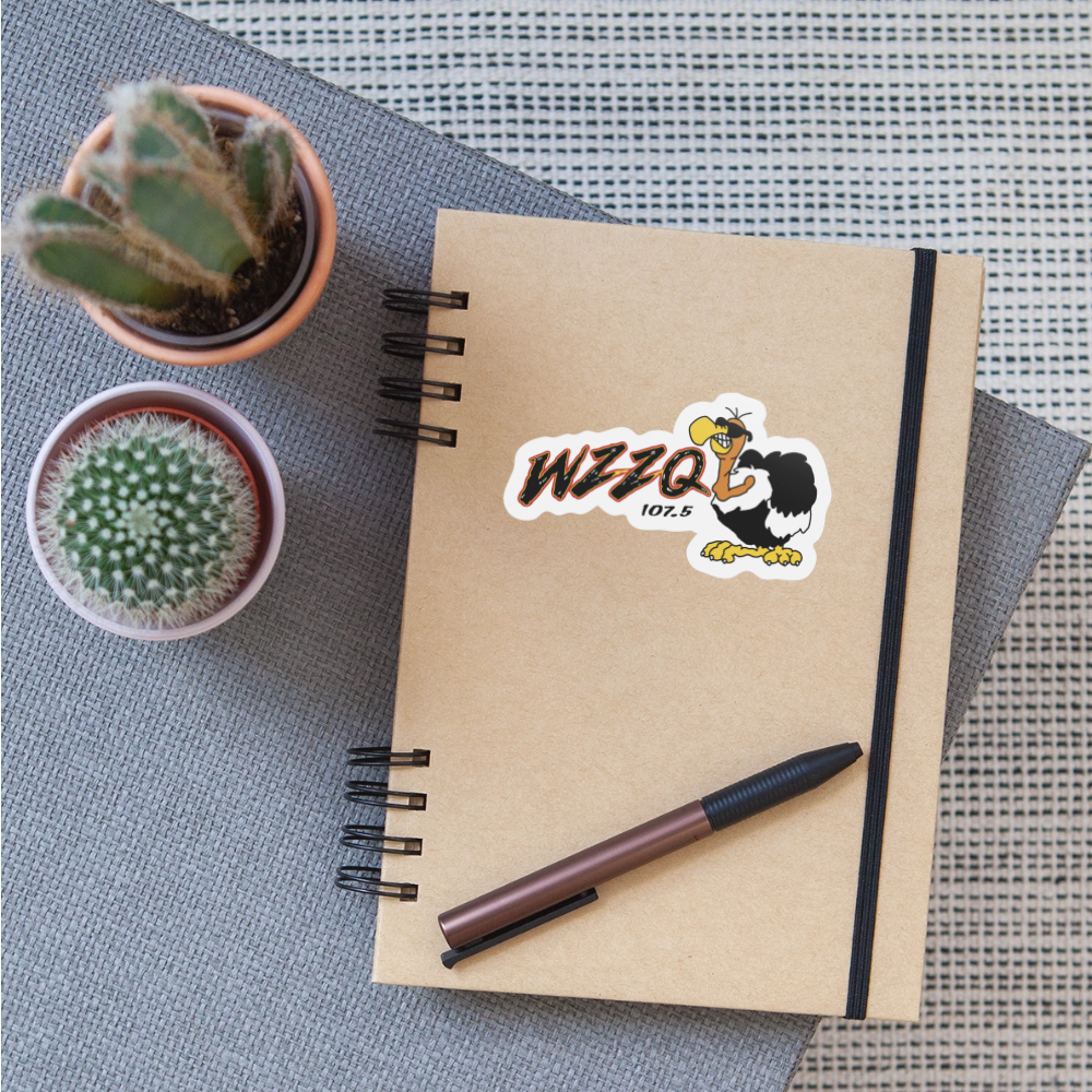 WZZQ 107.5 - mascot design - Terre Haute Indiana  -  Sticker - white matte