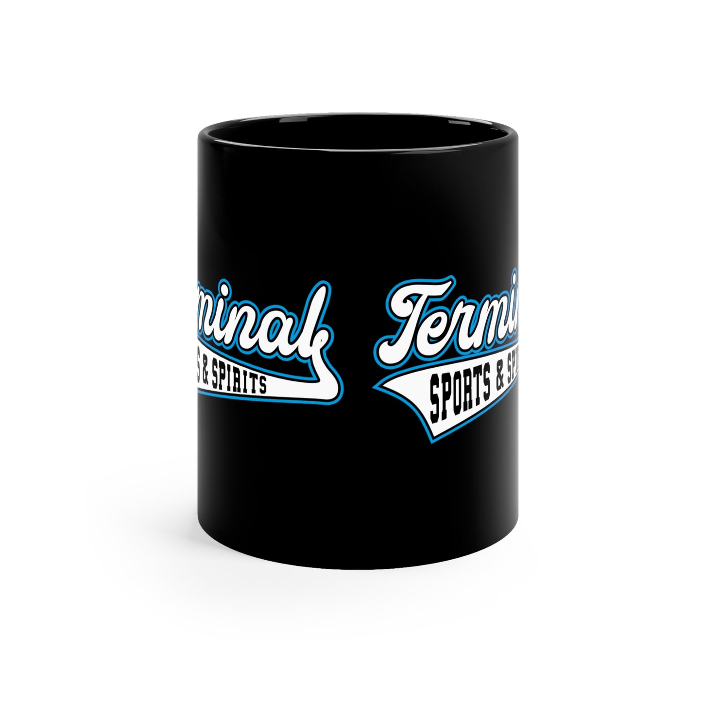 Terminal Sports & Spirits - Terre Haute Indiana - sports logo  -  11oz Black Mug