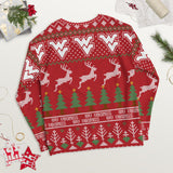 West Vigo HS Vikings - Ugly Christmas inspired Unisex Sweatshirt (red)