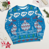 Terre Haute South HS Braves - Ugly Christmas inspired Unisex Sweatshirt (blue)