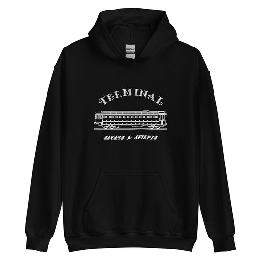 Terminal Sports & Spirits - Terre Haute Indiana - interurban design  -  Unisex Hoodie