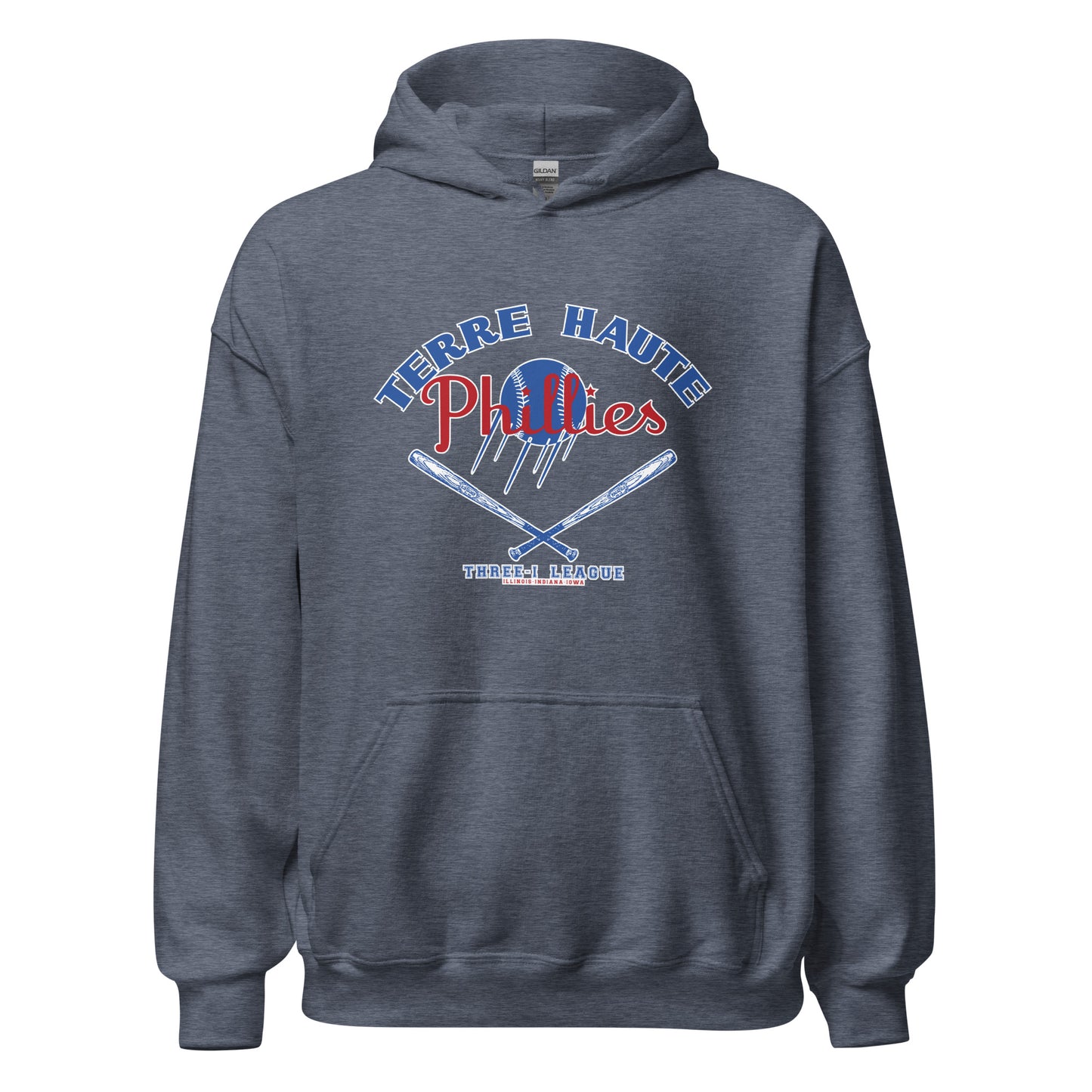 Terre Haute Phillies Baseball - Terre Haute Indiana  -  Unisex Hoodie