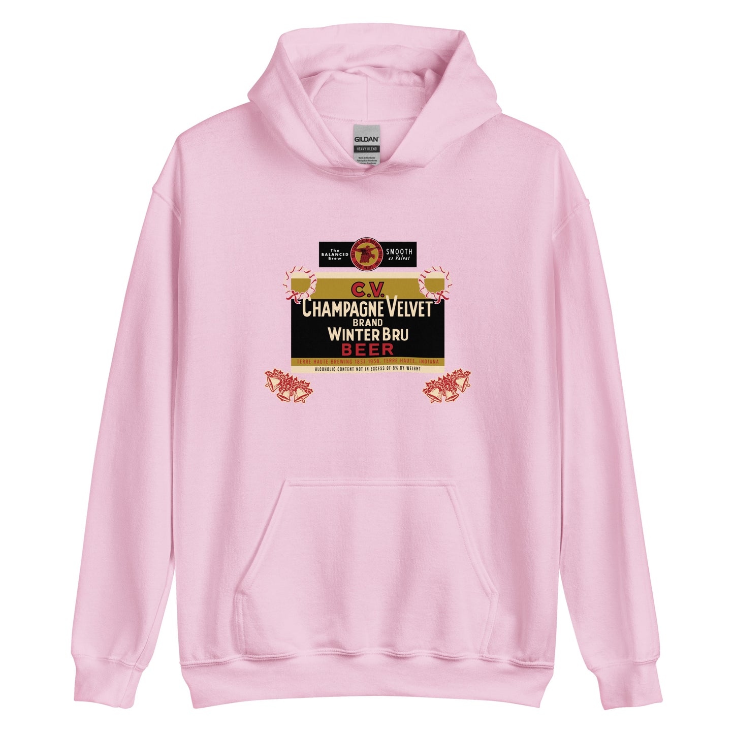 Champagne Velvet Winter Bru (label) - Terre Haute Indiana  -  Unisex Hoodie