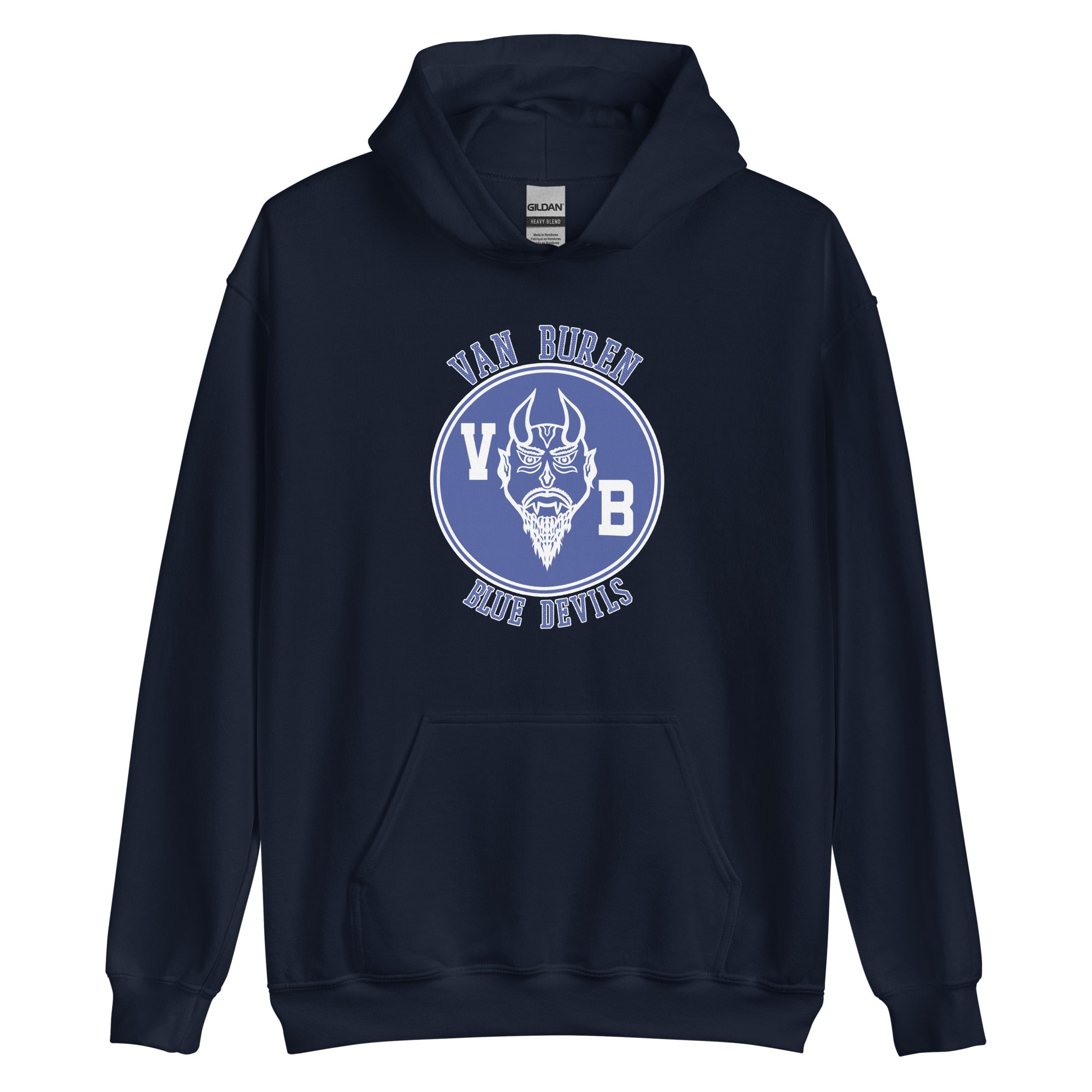 Van Buren HS Blue Devils - center court design  -  Unisex Hoodie