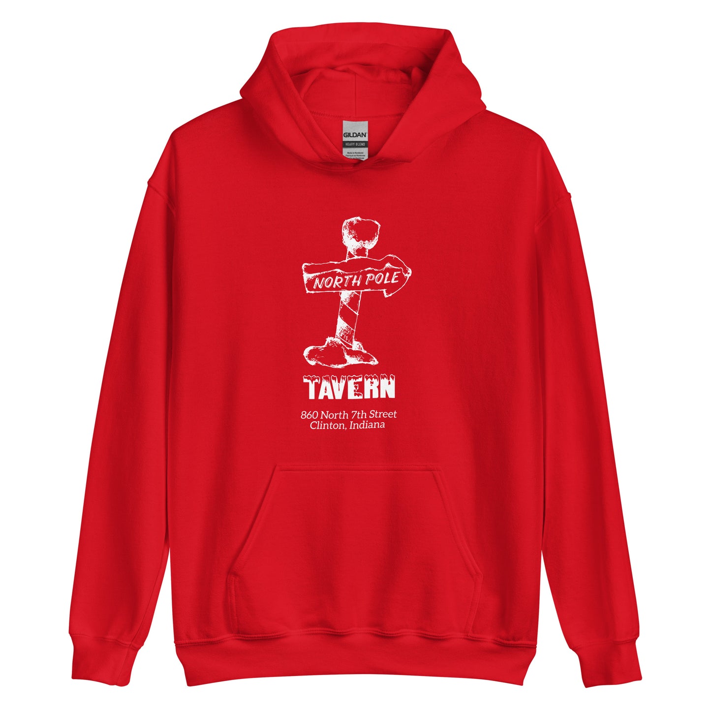 North Pole Tavern (white) - Clinton Indiana  -  Unisex Hoodie