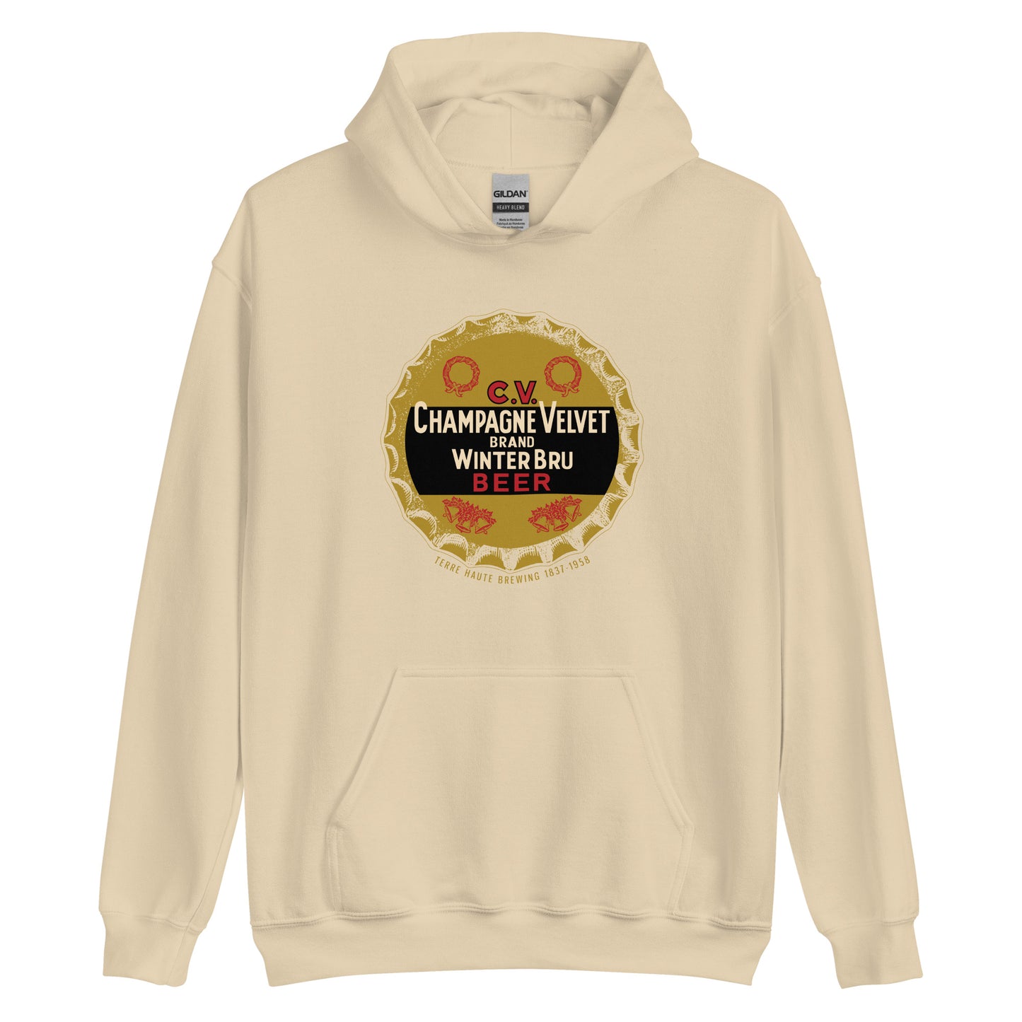 Champagne Velvet Winter Bru (cap) - Terre Haute Indiana  -  Unisex Hoodie