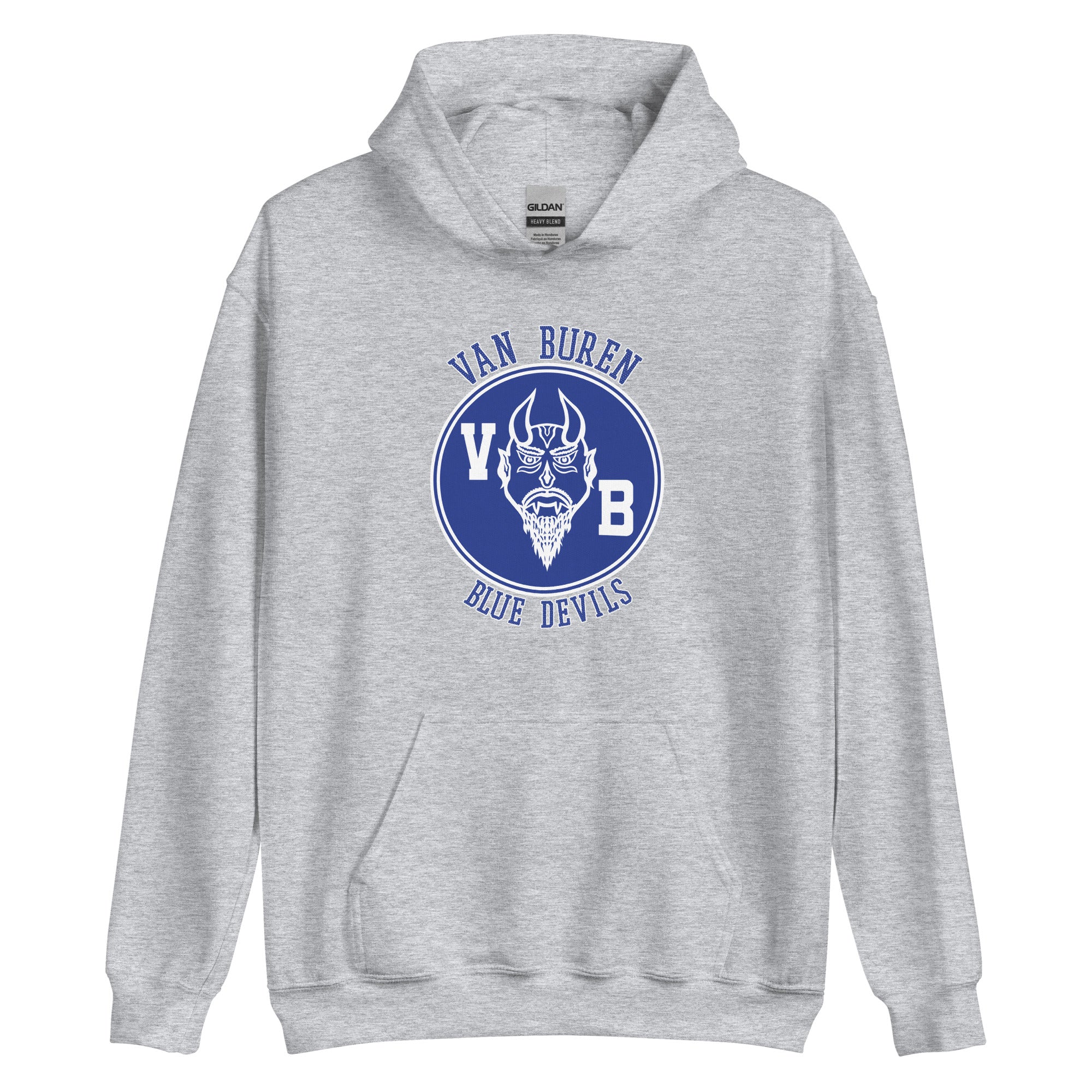 Van Buren HS Blue Devils - center court design  -  Unisex Hoodie
