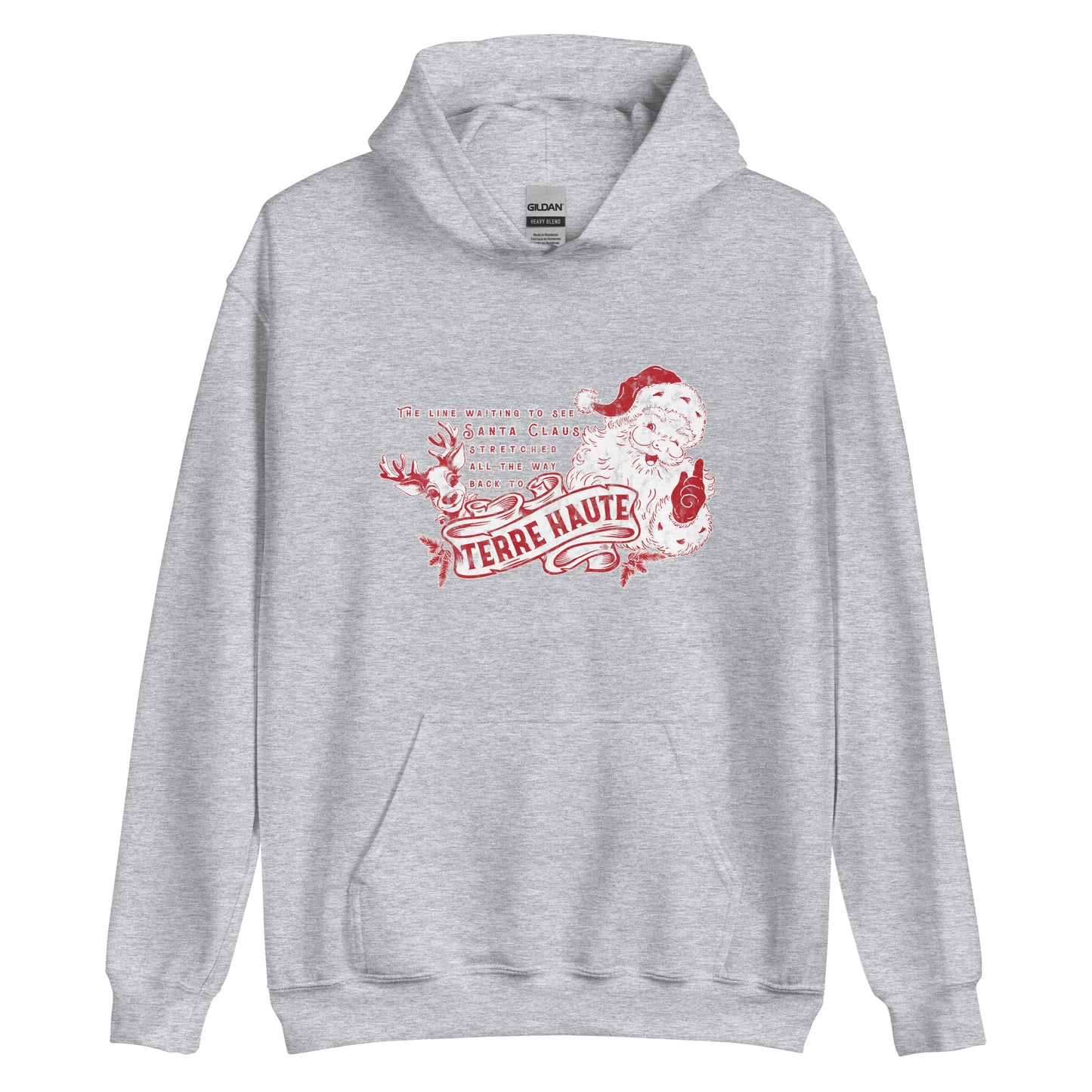 Santa Claus Line to Terre Haute  -  Unisex Hoodie