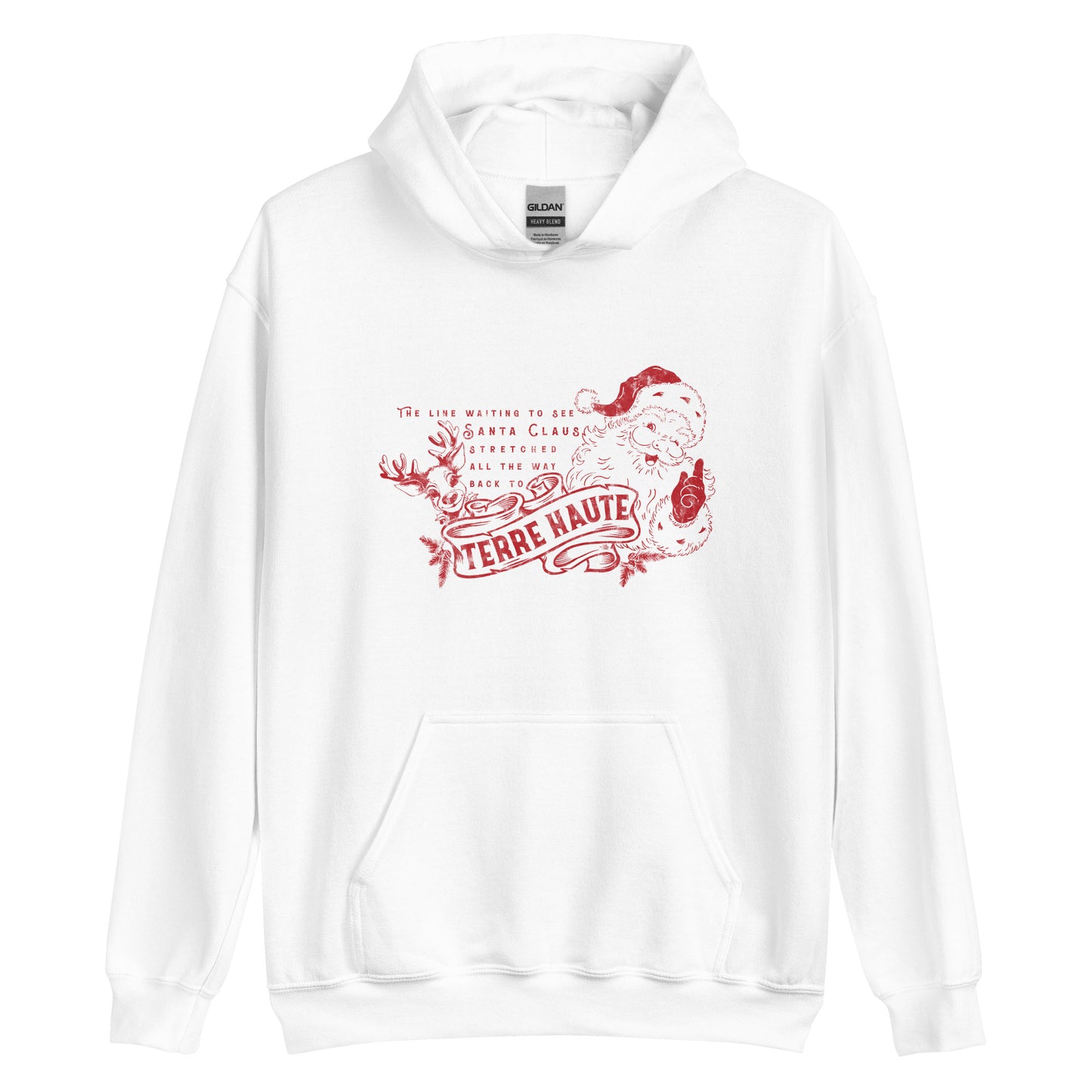 Santa Claus Line to Terre Haute  -  Unisex Hoodie