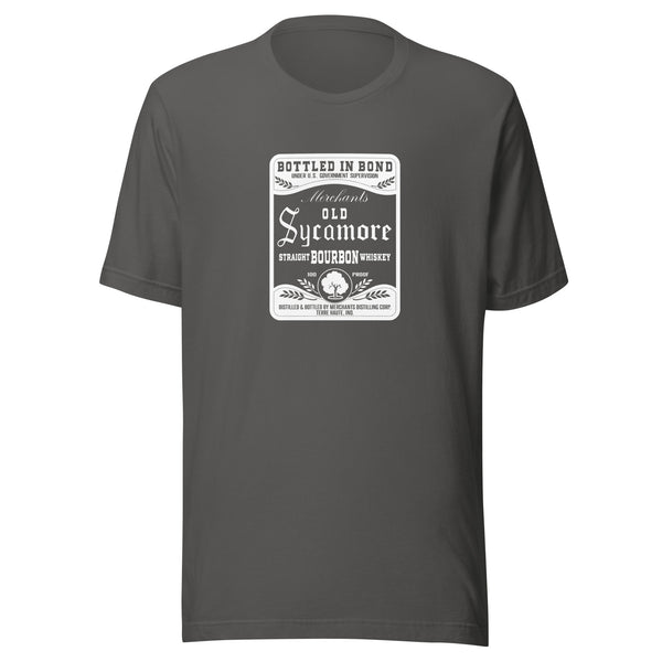 Old Sycamore Whiskey / Merchants Distilling (white) - Terre Haute Indiana  -  Short-Sleeve Unisex T-Shirt