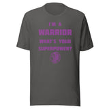 Casey-Westfield HS Warriors - Superpower (purple)  -  Short-Sleeve Unisex T-Shirt