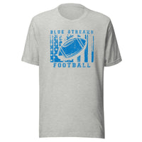 CUSTOMIZABLE - Martinsville Jr./Sr. HS Blue Streaks Football  -  Unisex t-shirt