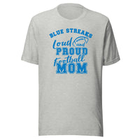 CUSTOMIZABLE - Martinsville Jr./Sr. HS Blue Streaks Football Mom  -  Unisex t-shirt