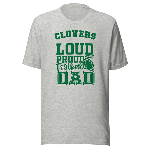 CUSTOMIZABLE - Cloverdale HS Clovers Football Dad  -  Unisex t-shirt