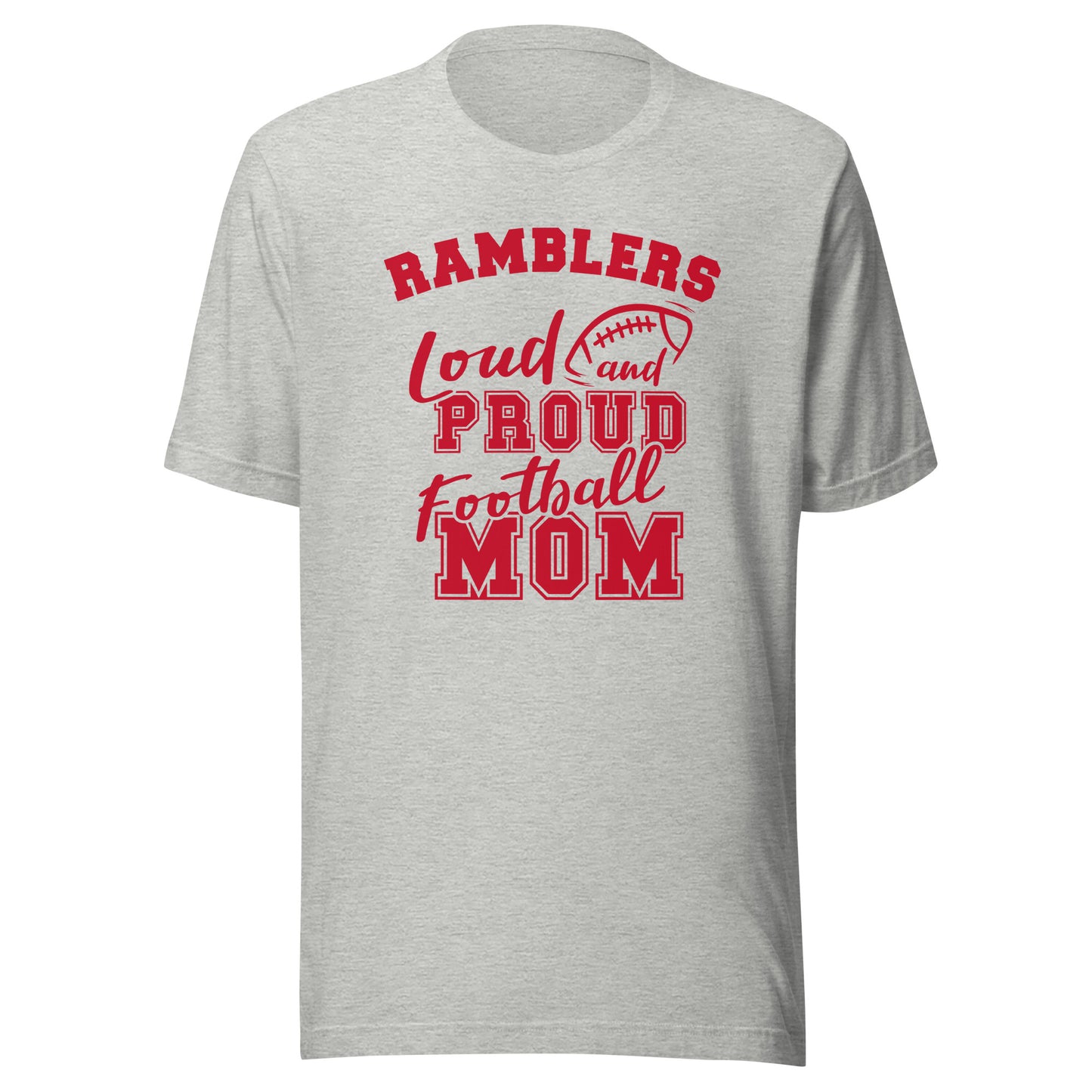 CUSTOMIZABLE - Attica HS Red Ramblers Football Mom  -  Unisex t-shirt