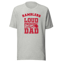 CUSTOMIZABLE - Attica HS Red Ramblers Football Dad  -  Unisex t-shirt