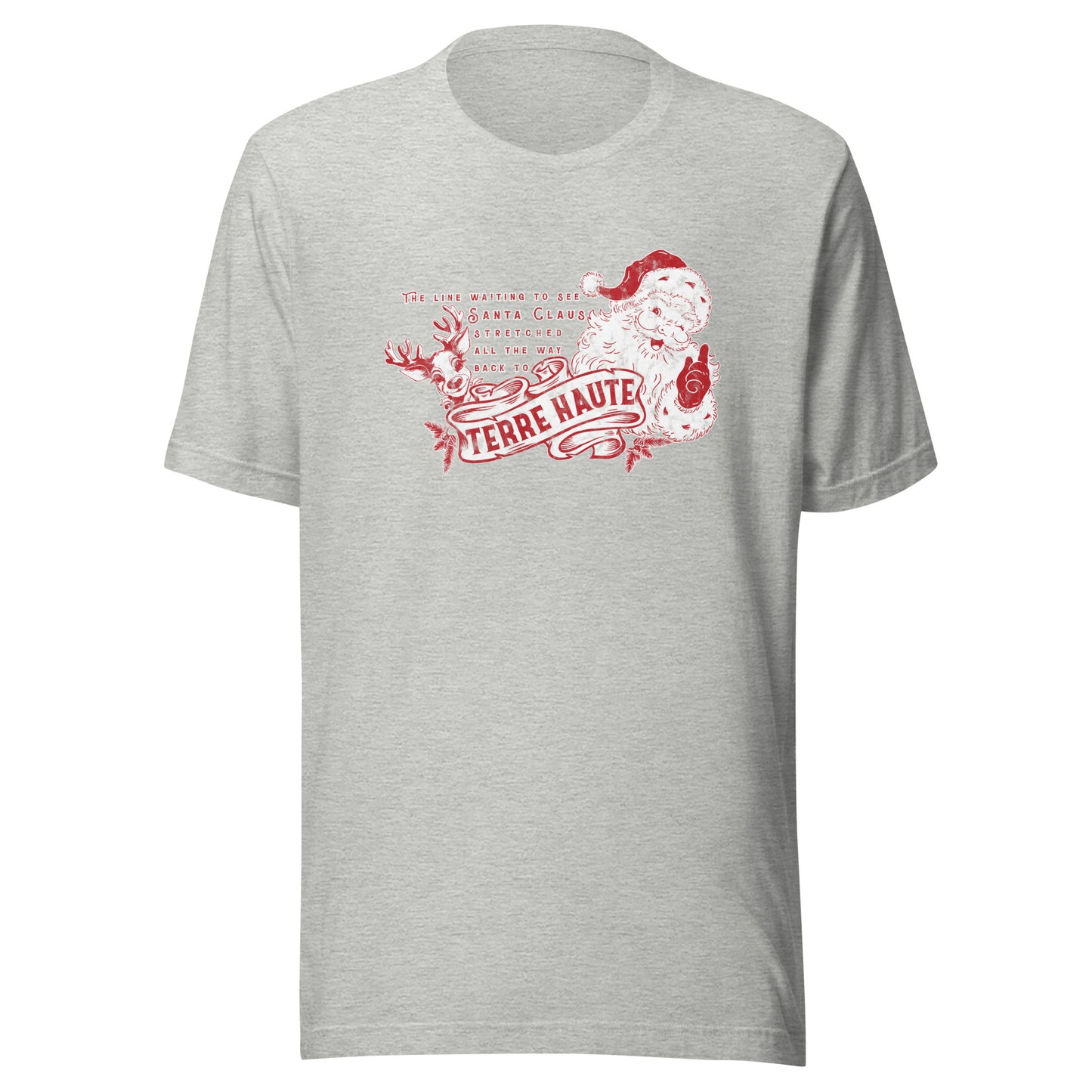 Santa Claus Line to Terre Haute  -  Unisex t-shirt