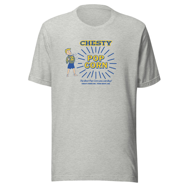 Chesty Pop Corn / Chesty Foods (blue/yellow) - Terre Haute Indiana  -  Short-Sleeve Unisex T-Shirt
