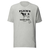 Flick’s Drive-In / Dairy Bar - cow design (black) - Brazil Indiana  -  Short-Sleeve Unisex T-Shirt