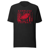 CUSTOMIZABLE - Attica HS Red Ramblers Football  -  Unisex t-shirt