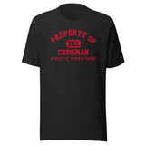 Chrisman HS Cardinals - Property of Athletic Dept. - Unisex t-shirt