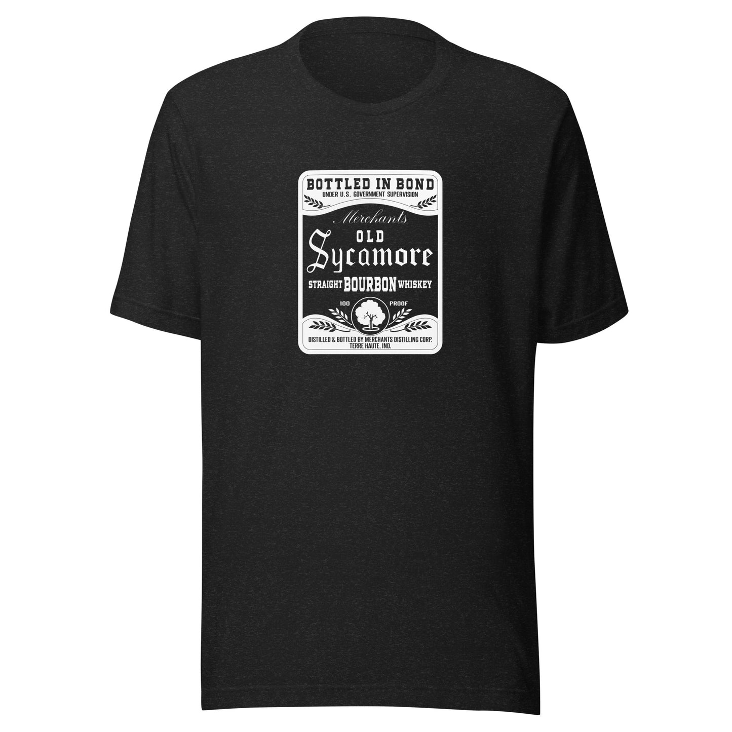 Old Sycamore Whiskey / Merchants Distilling (white) - Terre Haute Indiana  -  Short-Sleeve Unisex T-Shirt