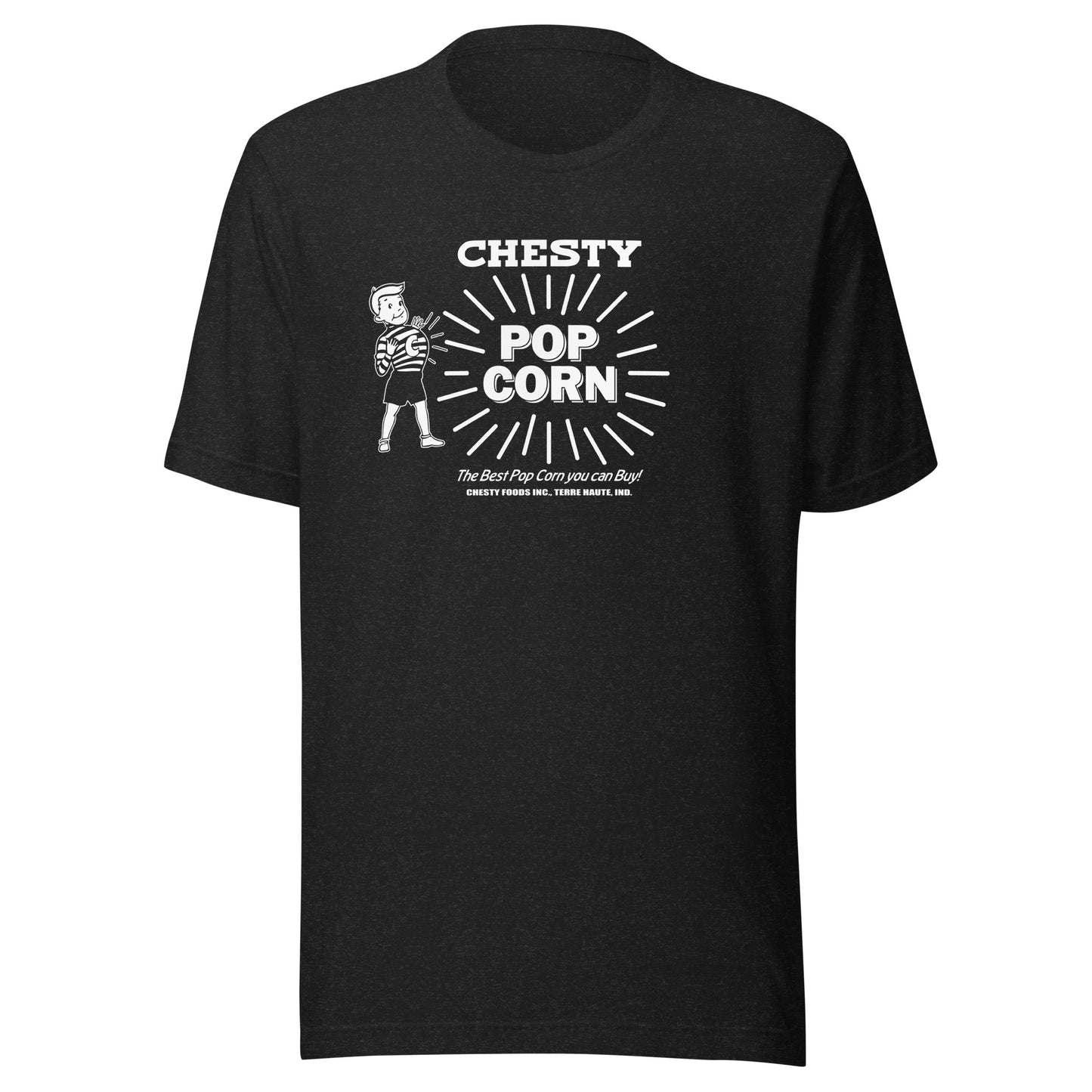 Chesty Pop Corn / Chesty Foods (white) - Terre Haute Indiana  -  Short-Sleeve Unisex T-Shirt