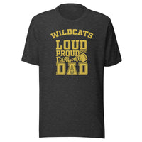 CUSTOMIZABLE - South Vermillion HS Wildcats Football Dad  -  Unisex t-shirt