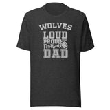 CUSTOMIZABLE - Parke Heritage HS Wolves Football Dad  -  Unisex t-shirt