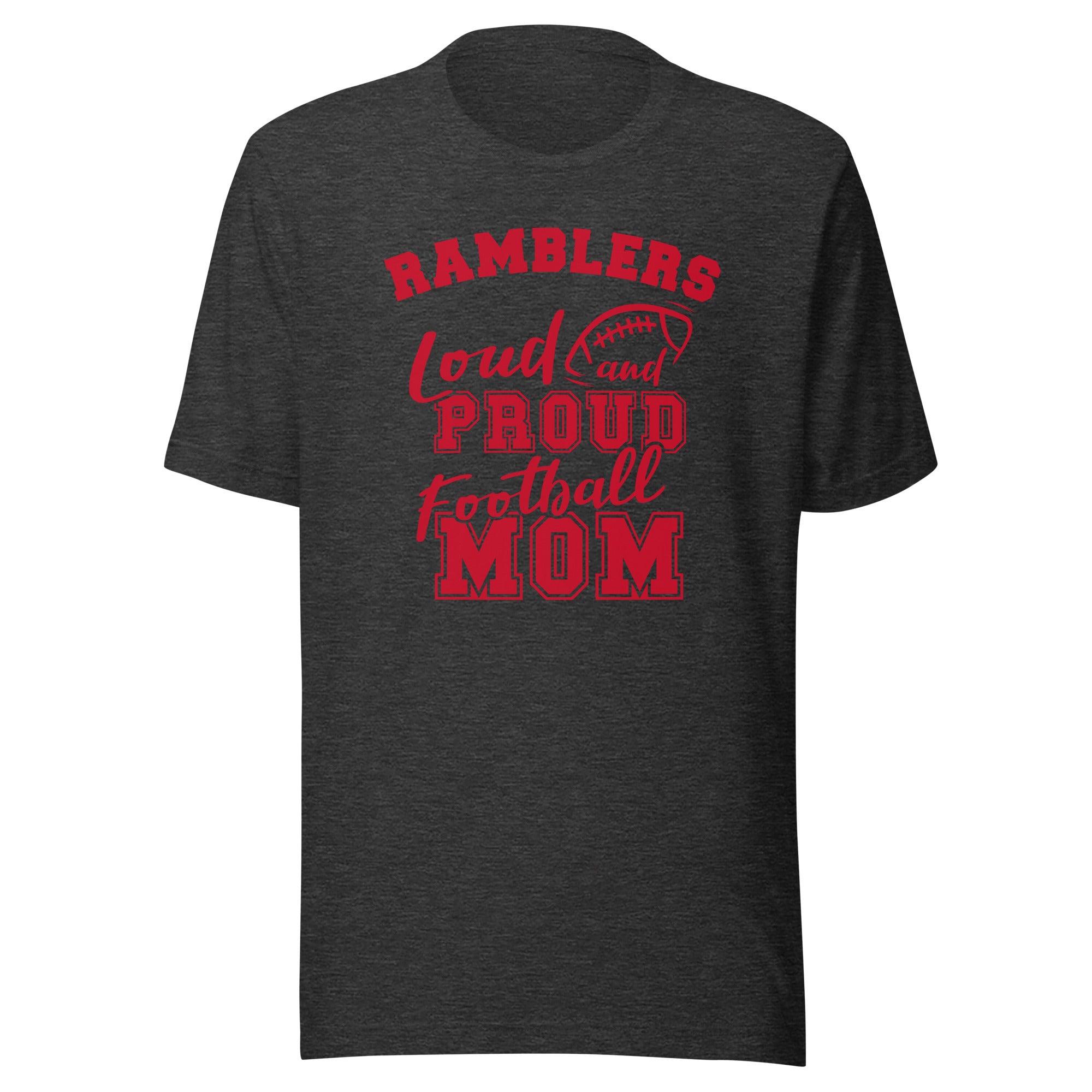 CUSTOMIZABLE - Attica HS Red Ramblers Football Mom  -  Unisex t-shirt