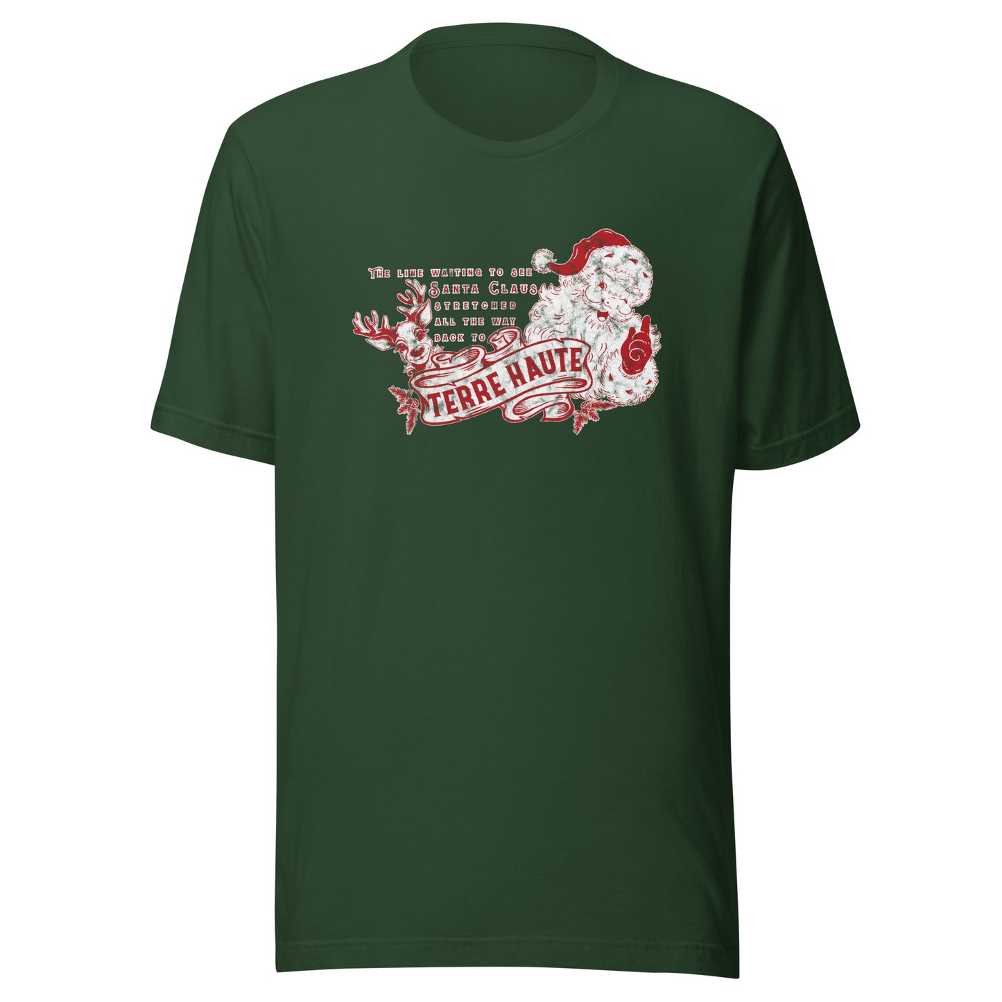 Santa Claus Line to Terre Haute  -  Unisex t-shirt