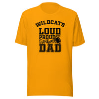 CUSTOMIZABLE - South Vermillion HS Wildcats Football Dad  -  Unisex t-shirt