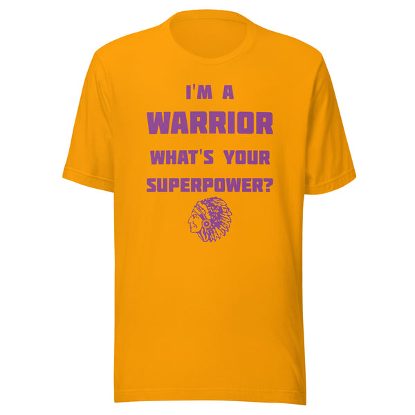 Casey-Westfield HS Warriors - Superpower (purple)  -  Short-Sleeve Unisex T-Shirt